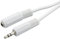 ecabo 10026 Stereo Audio Klinken-Verlängerung 3,5mm Klinken Stecker auf 3,5mm Klinken Buchse – AUX-Kabel – Verlängerungskabel – für Autoradios, MP3-Player, Receiver, Computer, Laptops, 1,00m, weiß