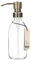 Kuishi - Distributeur de savon en verre transparent - Avec pompe en acier inoxydable, Verre, doré, 250 ml