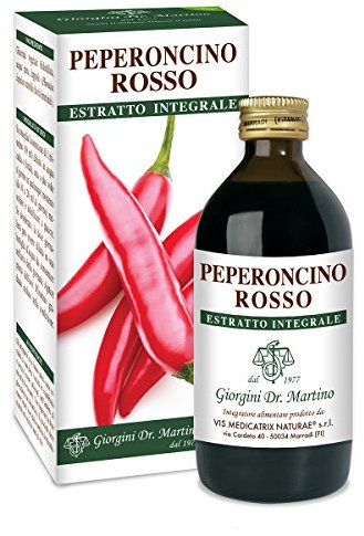 Dr Giorgini Integratore Alimentare, Peperoncino Rosso Estratto Integrale Liquido Analcoolico - 200 ml
