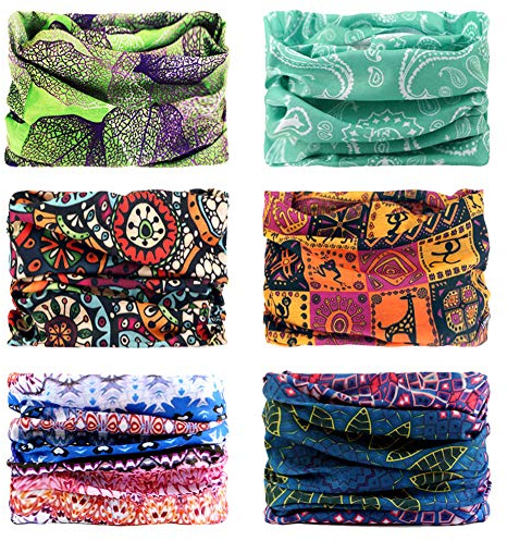 FAYBOX BRIDAL Unisex Neck Gaiter, Elasticated Multifunctional Sports Headband, Seamless Bandana, UV-Resistant Scarf from the Boho Range