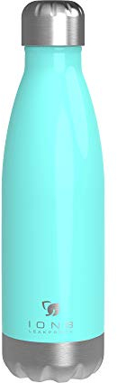 Ion8 Leak Proof Steel Vacuum Flask / Water Bottle 500ml / 17oz, Aqua