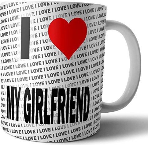 AK Giftshop I Love My Girlfriend - Tea - Coffee - Mug - Cup - Birthday - Christmas - Gift