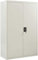 MMT Furniture Steel Storage Cabinet - 2 Door Lockable Filing Cabinet -Storage Cupboard for Home, Office Documents, Files, Pantry - 3 Shelf Unit - Grey