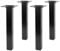 4er Set schwarze Möbelfüße Eckig 25 x 25mm Höhe 150mm Möbelstützen aus Metall