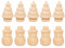 Amosfun 20pcs Holzfiguren Bemalen Basteln DIY Schneemann Weihnachtsbaum Ornament Weihnachten Dekoration