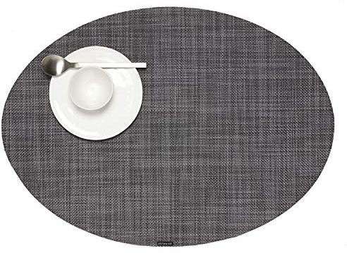 Chilewich Tischset Mini Basketweave Oval Cool Grey