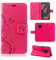 betterfon Hülle Kompatibel mit Nokia 7.2 | Premium PU Leder Handyhülle Wallet Case für 7.2 | Schutzhülle Blumen Klapphülle Handyhülle | Pink