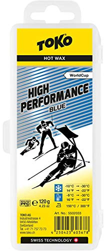 TOKO Skiwachs High Performance, Größe:120 g, Farbe:Blue -10 °C - -30 °C
