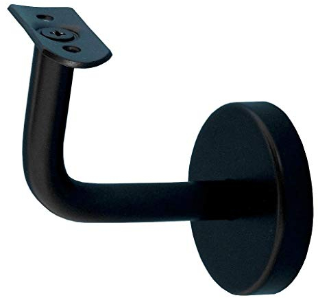 TIBU Handlaufhalter Holz Handlauf Geländer Wandhandlauf Wand Treppe, Modell E schwarz