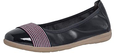 Jana Women's 8-8-22106-28-805 Ballet Flat, Navy, 5 UK
