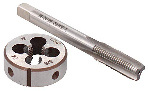 ApplianPar Ensemble tarauds et filières ronds HSS 3/8-24 UNF à gauche