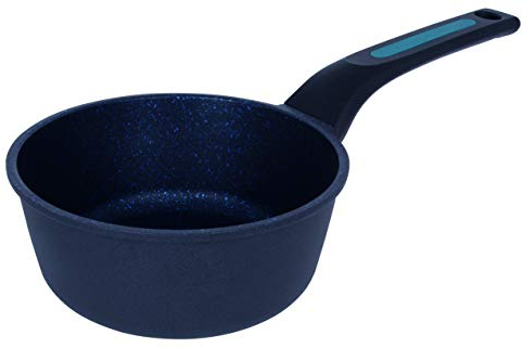 Arcos Cazo Antiadherente 16 cm, Aluminio Fundido, Apto para Todas las Cocinas, Mango Ergonómico, Ahorro Energético, Lavavajillas, Negro/Azul, Serie Thera