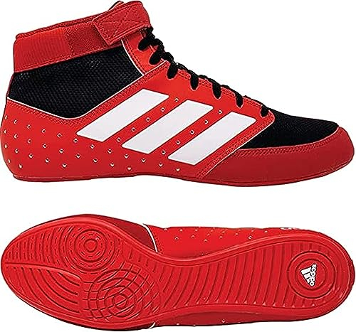 adidas Men's Mat Hog 2.0 Wrestling Shoe (Red/Black/White, 8.5)