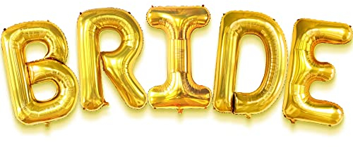 KatchOn, Riesige Brautballons Gold – 40 Zoll | Dekorationen für Junggesellenabschiede | Goldene Brautballons für Brautparty-Dekorationen | Brautparty-Ballons | Bachelorette-Ballons