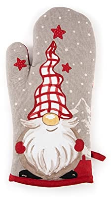 Excelsa GNOME Gant de Four en Coton, décoration de Noël, 32,5 x 16,5 cm