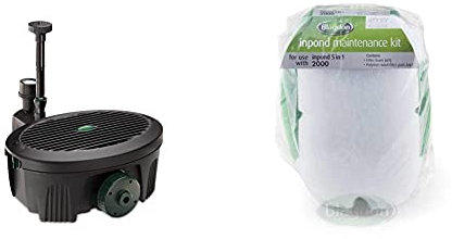 Blagdon Inpond 5-in-1 2000, 10w Pond Pump and Filter & Inpond 5 in 1 2000 Maintenance Kit, Replacement Filter Foam and Polymer Wool Filter Pad to Fit The Inpond 5 in 1 2000 Filter