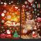 Pegatinas Navidad Ventanas Cristal,Vinilos Navidad Escaparate,Dornos de Navidad para Ventana,Decoracion Cristal,Pegatinas Copos de Nieve Decoración,Renos Santa Claus Noel árbol PVC Pegatina (rojo)
