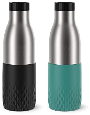 Tefal DUO Set Flasche, schwarzer Etui und grüner Etui, 0,5 l