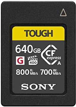 Sony 640GB TOUGH CFexpress Type A Flash Memory Card - VPG400 High Speed G Series with Video Performance Guarantee (Read 800MB/s and Write 700MB/s) – CEA-G640T