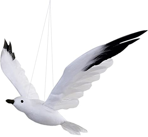Gadpiparty Hängende Möwen Fliegender Vogel Mobile Schaumstoff Weißer Vogel Hängende Verzierung für Decke Kinderzimmer Garten Balkon Party Hochzeit Möwe Größe L