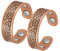 Jeracol Kupfer Magnetringe für Frauen Männer,2 Stück 99% reines Kupfer magnetische Kupferringe mit starken Magneten,verstellbare ring mit einer Geschenkbox(Kupfer)