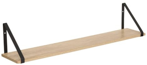 5 five simply smart 5five – Aliaj Wandregal, Holzoptik – Rechteckig – Wandmontage – Praktischer Stauraum – B 78 x T 15 x H 16 cm – Wohnzimmer, Schlafzimmer, Büro