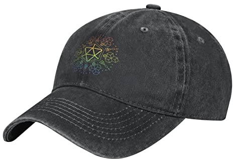 874 Baseballkappe LGBT Pride Polyhedral Dice Sword Für DND-Player Trucker Cap Atmungsaktiv Baseballkappe Mütze Retro Dad Hat Für Outdoor Athletic Running