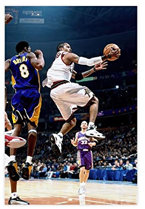 ZAPORA Allen Iverson Poster Basketballspieler Leinwand Poster Wandkunst Dekor Druck Bild Gemälde für Wohnzimmer Schlafzimmer Dekoration ungerahmt 30 x 45 cm