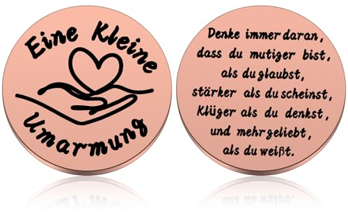 aurorayer Eine Kleine Umarmung Glücksbringer,Aufmunterung Geschenke,Gute Besserung Geschenke Alles Wird Gut Geschenk für Familie Mann Freund,Patient(Roségold)