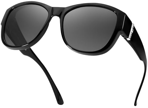 LVIOE Polarisierte Überzieh Sonnenbrille für Herren Damen, Sonnenbrille für Brillenträger zu tragen mit UV-Schutz Gläsern