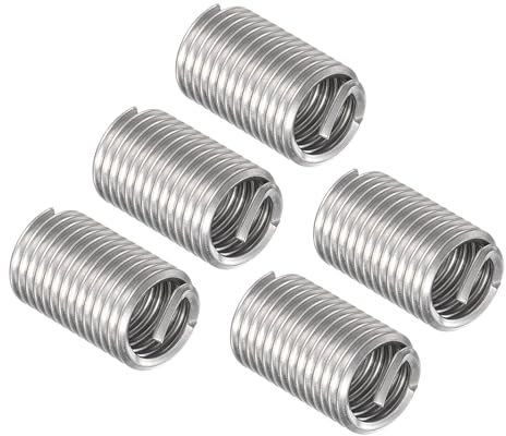 CoCud Inserts de Filetage en Fil Métallique, 7/16-14 UNC 2.5D Longueur 21.5mm, Insert de Vis en Acier Inoxydable 304 de Type Hélicoïdal Enroulé - (pour Réparations Automobiles), 5 Pcs