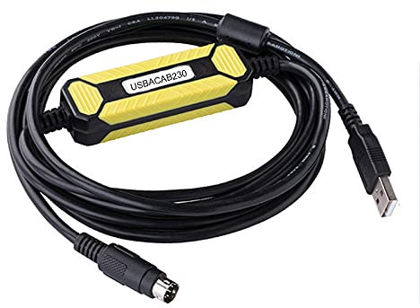 SEIWEI Cable PLC de la serie DVP delta, 3 m de longitud, USB 2.0, conector redondo de 8 pines, conectores chapados en oro antioxidantes, indicador LED, fácil instalación para XP/VISTA/Windows 7