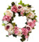 Spring Wreaths For Front Door 16'' Peony Wreath Artificial Flower Wreath Decorative Floral Wreath Garland for Wedding Birthday Living Room Decor Champagne Color, Flower WreathSpring Wreath
