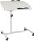 Bed Table with Wheels, Foldable, Movable Hospital Bed Table, Height-Adjustable Wheels, Tiltable, Rotatable, Pneumatic Bed Table with Hidden Bedside Table for H, 60 x 40 x 59~89 cm