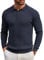 COOFANDY Men's Jumper Poloshirt Winter Jumper Tops Casual Smart Long Sleeve Polo Shirts Sweatshirts Knitted Jumper Thermal Jumper Dark Blue S