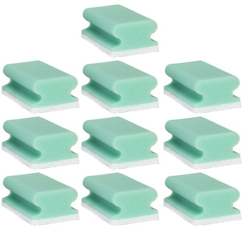 TOCLEEN® 10 Stück Spezial Putzschwamm Set für Küche & Haushalt – zweiseitiger Reinigungsschwamm – Topfschwamm, Spülschwamm wiederverwendbar
