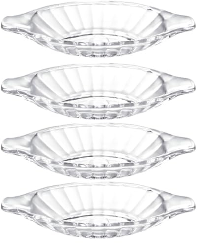 Banana Split Bowls Glass, Ice Cream Bowl, Dessert Bowl, Dessert, Fruit, Pudding, Snack, Nuts, Vintage Banana Split Bowl Dishwasher Safe,Set of 4