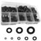 Nylon Washers Assorted, 500 Pcs M2 M2.5 M3 M4 M5 M6 M8 M10 Black Nylon Flat Round Gaskets Washer for Screws Bolts Plumbing