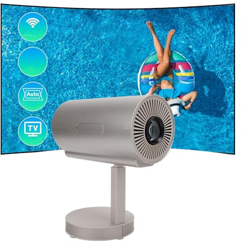 Luocute Proiettore Smart 6K, WiFi 6, Messa a Fuoco Elettronica 5.3, 600 ANSI, 20000L, Videoproiettore da Esterno con Interfaccia Multimediale HD, Rapporto di Contrasto 20000:1, per iOS,