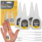 4Pcs Super Glue Bottles 10g, All Purpose Clear Instant Adhesive with Anti-Clog Cap & Nozzle | Strong Bond for Wood, Plastic, Metal, Glass, Ceramic, Leather, DIY Repairs