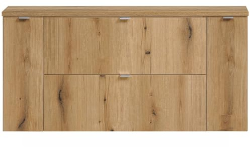 Lomadox Badezimmer Waschtisch 120cm, Eiche, geringe Tiefe (40cm)