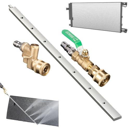 Herramienta de Limpieza de radiador de Coche, Barra de 60 cm, con conexión rápida, Limpieza eficiente sin desmontaje, varitas de Lavado a presión, versátil para Coches y Camiones