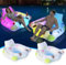Lot de 2 flotteurs solaires de piscine avec lumières à changement de couleur, chaises longues gonflables de qualité supérieure avec 2 porte-gobelets et poignées, radeaux de piscine surdimensionnés