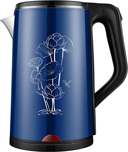 HLRTBCN Kitchen Electric Kettle, 2.5L Large Capacity, Pp Outer Layer, Stainless Steel, Automatic Shutdown and Boiling Protection Function, Seal Heat Preservation/Sapphire Blue Aqiong