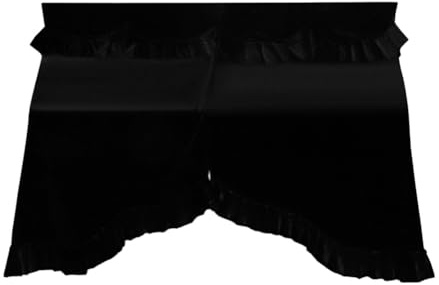 Pqahffowr Piano Cover with Ruffled Edge, Full Wrap Piano Dust Cover, 3D Piano Sunscreen Cover, Fine Workmanship Black
