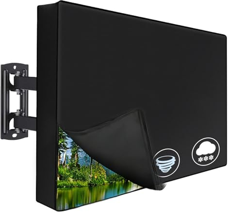Outdoor TV Abdeckung, Fernseher Bildschirmschutz Abdeckung Außenbereich für 40–42 Zoll Fernseher, 600D Oxford-Gewebe Wasserdicht Staubschutz Abdeckhaube Schutzhülle, Universal Displayschutzfolie