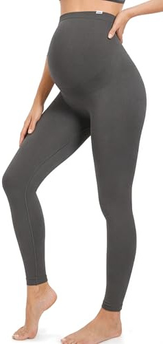 SMILODOX Umstandsleggings Damen Lorraine, Seamless Schwangerschaftsleggings mit hohem Komfortbund & Po-Kontur, elastisch, Blickdicht & bauchfreundlich, ideal für Alltag, Yoga & sanftes Training