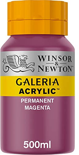 Winsor & Newton 2150488 Galeria Acrylfarbe, hohe Pigmentierung, lichtecht, buttrige Konsistenz, 500 ml Topf - Permanentmagenta