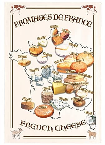Geschirrtuch Carte Fromages Écru 72 X 48 ekrü 72 x 48 cm Winkler