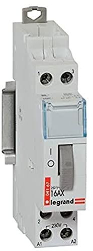 LEGRAND - Télérupteur Bipolaire 230V - 16A - Connexion par Bornes Automatiques - Pour Commander un Éclairage à Partir de Plusieurs Points de Commande - 1 Module